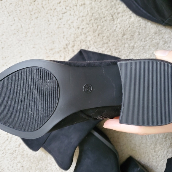 Black Over Knee Boots - Picture 2 of 3